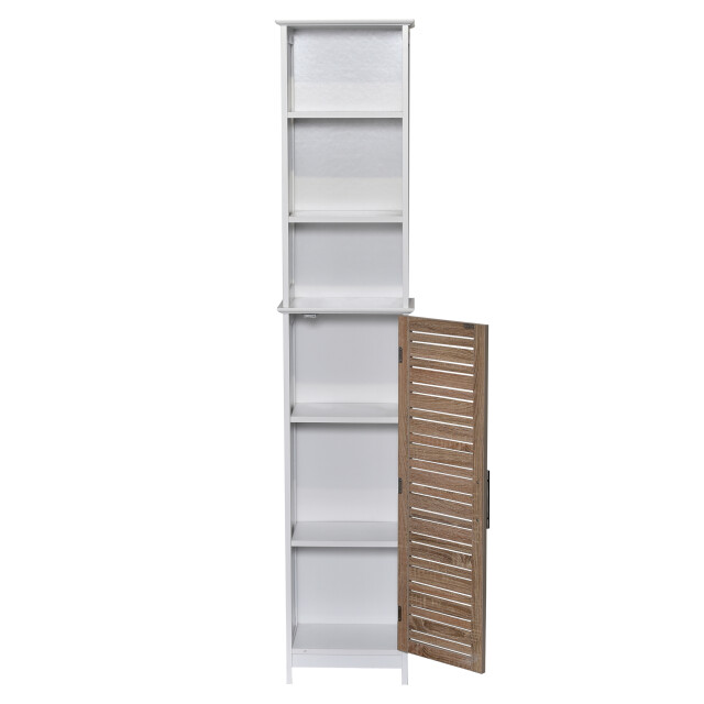 4goodz Badkamerkast stockholm met deur en 6 planken 35x26x173 cm wit/ 3048725 large