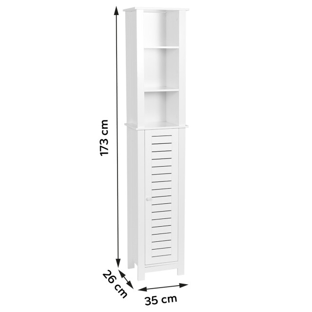 4goodz Badkamerkast hoog santorini met 1 deur en 6 planken 173 cm - 3049042 large