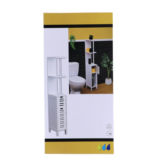 4goodz Badkamerkast miami 2 deuren en 2 legplanken 30x18x130 cm - 3048963 large