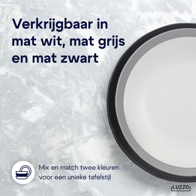 Luzzo ® serviesset aland 6 persoons aardewerk 18-delig met pastaborden mat 3047597 large