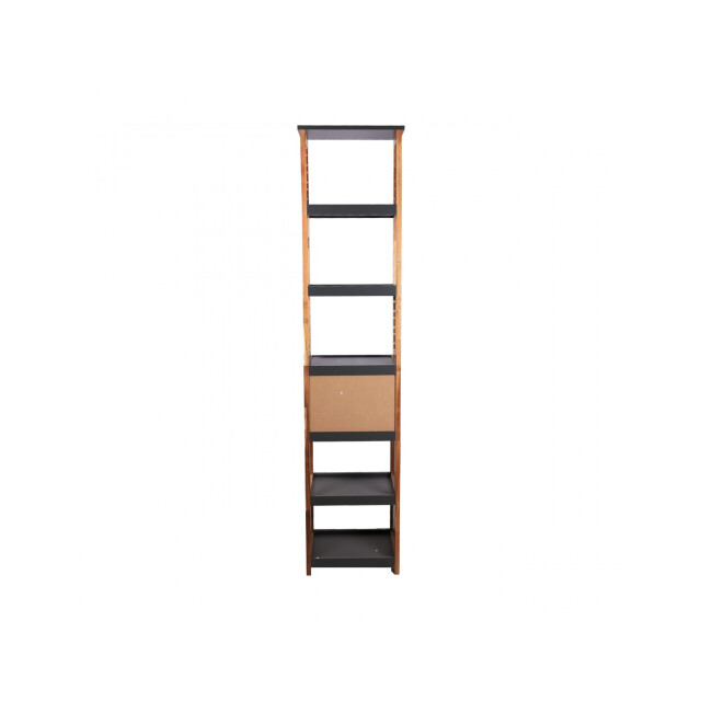 4goodz Acaciahout hoge badkamerkast 1 deur en 5 legplanken 30x38x170 cm 3048737 large