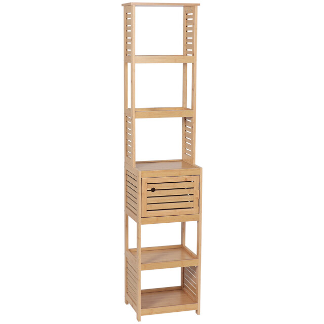 4goodz Hoge badkamerkast trinidad met deur en 5 legplanken 30x38x170 cm - 3049044 large