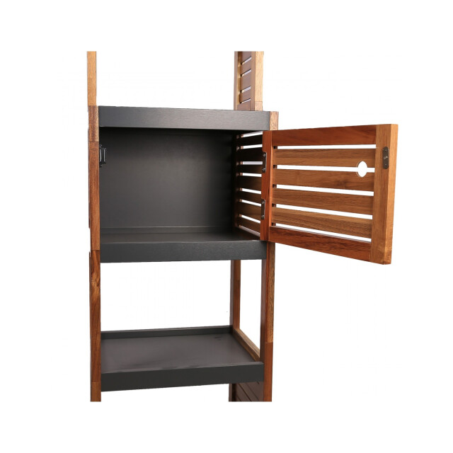 4goodz Badkamermeubel acacia set wastafelonderkast met kolomkast hoog 3048966 large