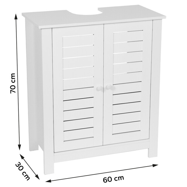 4goodz Set badkamermeubel santorini wastafelonderkast + kolomkast mdf 3049045 large