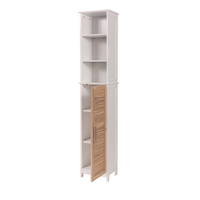 4goodz Badkamerkast stockholm met deur en 6 planken 35x26x173 cm wit/ 3048725 large
