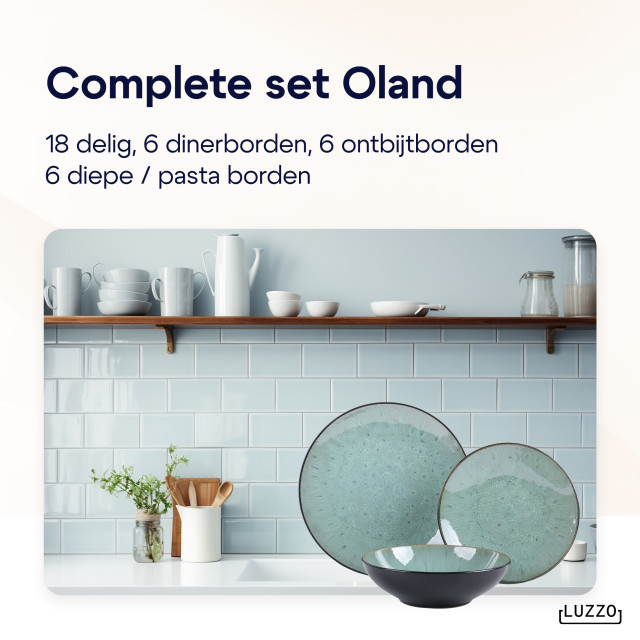 Luzzo Serviesset 6 persoons ® oland 18 delig groen 3031248 large