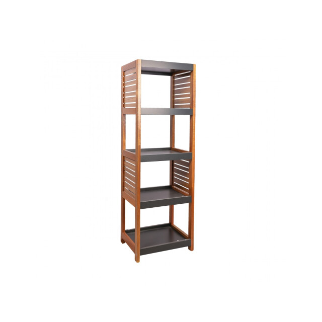 4goodz Badkamerkast acaciahout halfhoog 5 planken 30x36.5x108 cm 3048739 large