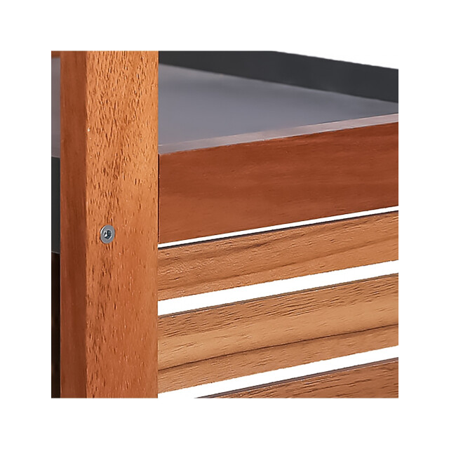 4goodz Badkamerkast acaciahout halfhoog 5 planken 30x36.5x108 cm 3048739 large