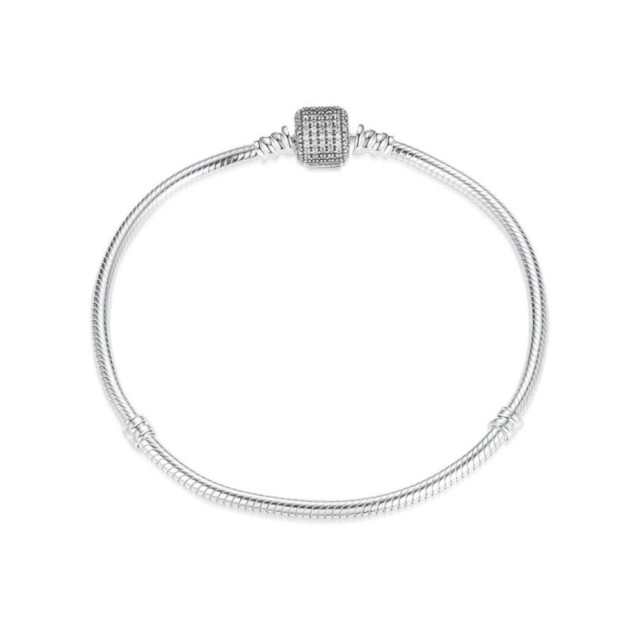 Mijn bedels Sterling bedelarmband met glimmende clipsluiting PAS907|17 large