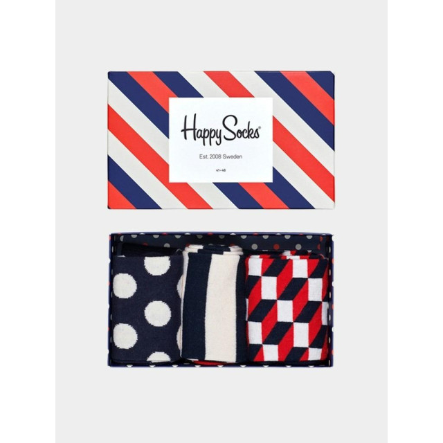 Happy Socks Cadeaubox sokken classic stripe gift box xstr08/6000 156721 large