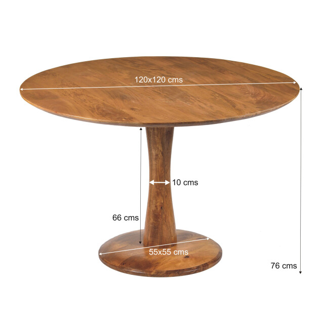 Brix eetkamertafel vivian 120cm moderne eettafel van mangohout 2061627 large