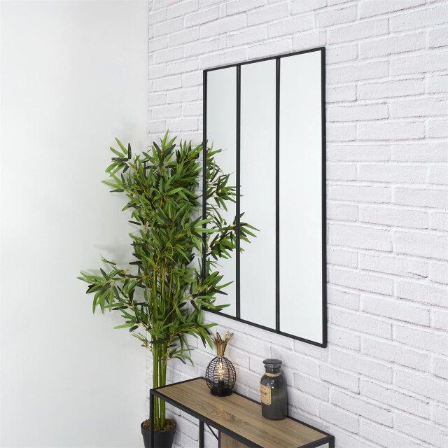 4goodz Rechthoek spiegel raam drieluik metaal 75x115x2 cm - 3048868 large