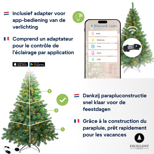 Excellent Trees Kerstboom ® led stavanger green 180 cm met verlichting nu met 2201981 large