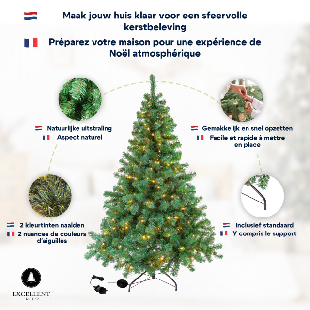 Excellent Trees Kerstboom ® led stavanger green 180 cm met verlichting nu met 2201981 large
