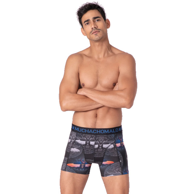 Muchachomalo Heren 12-pack boxershorts print/effen U-GOLDEN1010-13 large