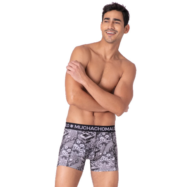 Muchachomalo Heren 12-pack boxershorts print/effen U-GOLDEN1010-13 large