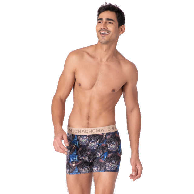 Muchachomalo Heren 12-pack boxershorts print/effen U-GOLDEN1010-13 large