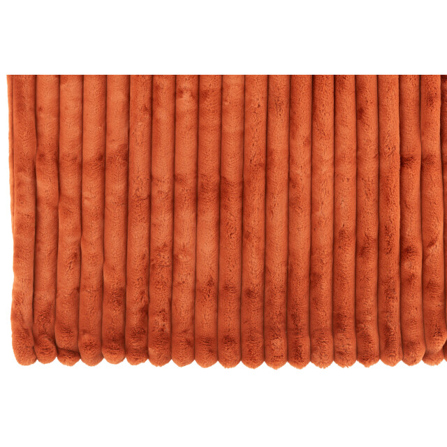 J-Line plaid large corduroy polyester roest 180x130x2cm 3002470 large