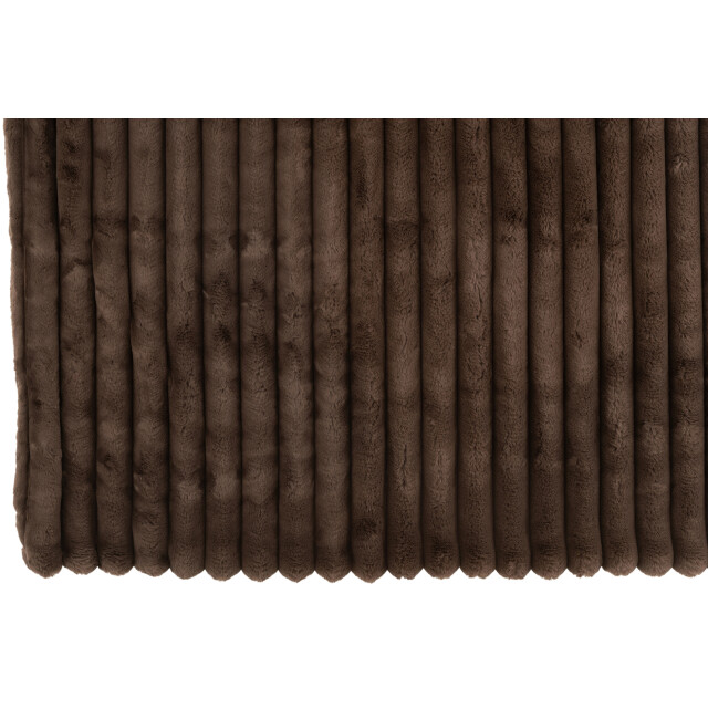 J-Line plaid large corduroy polyester chocolade 180x130x2cm 3065727 large