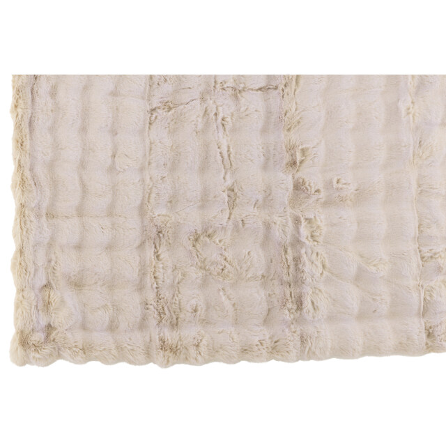 J-Line plaid wave polyester ivoor 180x130x2cm 3065736 large