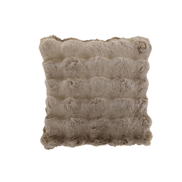 J-Line kussen wave polyester taupe 45x45x18cm 3065733 large