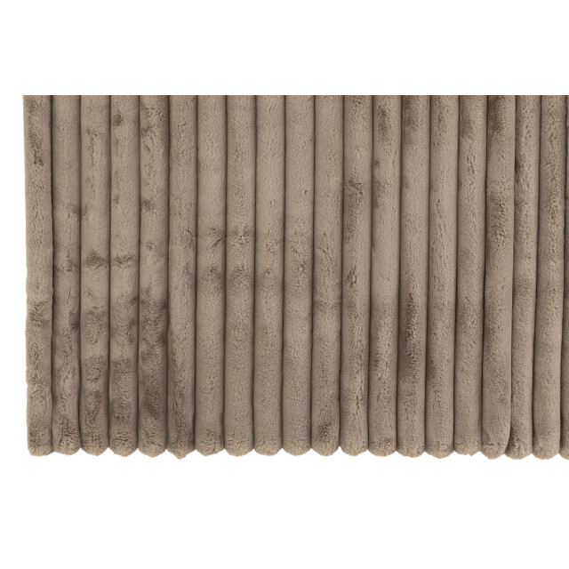 J-Line plaid large corduroy polyester taupe 180x130x2cm 3002464 large