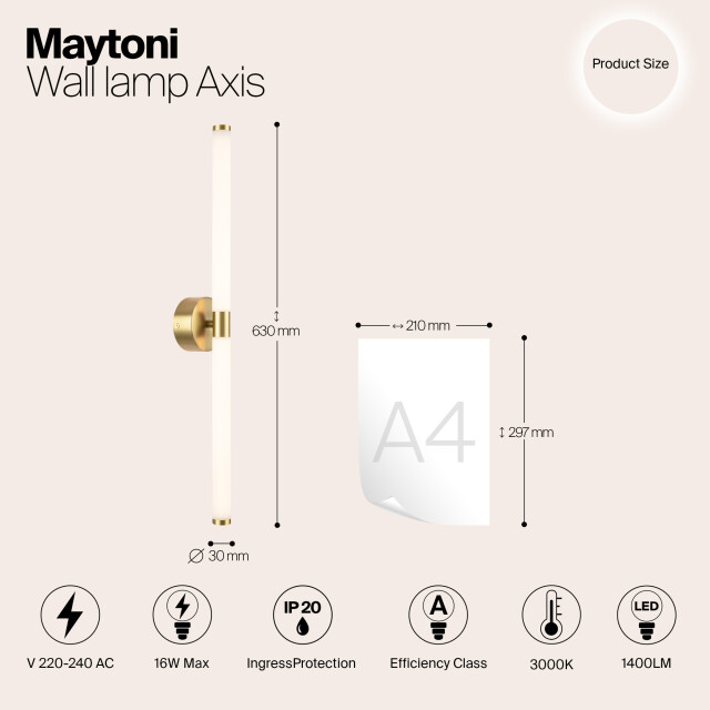 Maytoni wandlamp axis - Ø3 2993566 large