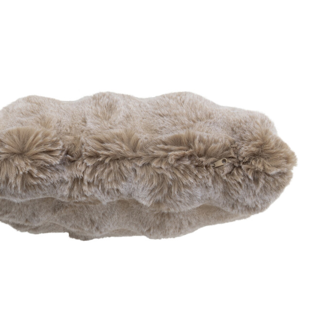 J-Line kussen wave polyester taupe 45x45x18cm 3065733 large