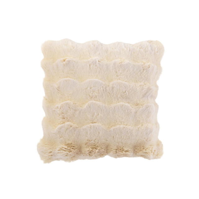 J-Line kussen wave polyester crème 45x45x18cm 3002456 large