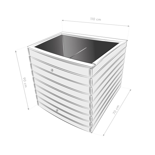 Westmann Houten verhoogde plantenbak moestuin asket m 110x70x90cm 3047644 large