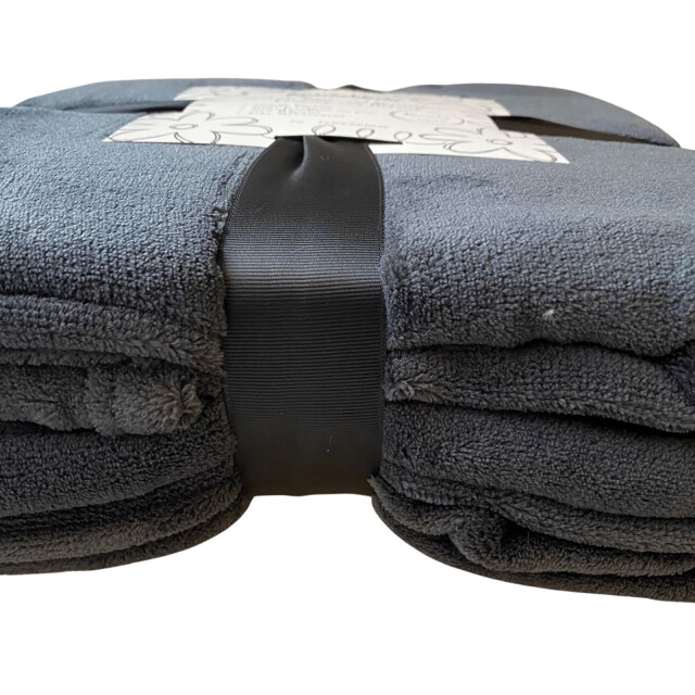 Hanse® Zachte grote fleece plaid 280 grams 150x200 cm antraciet 3048941 large