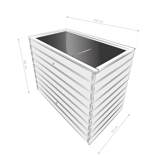 Westmann Houten verhoogde plantenbak moestuin asket l 130x70x90cm 3047645 large