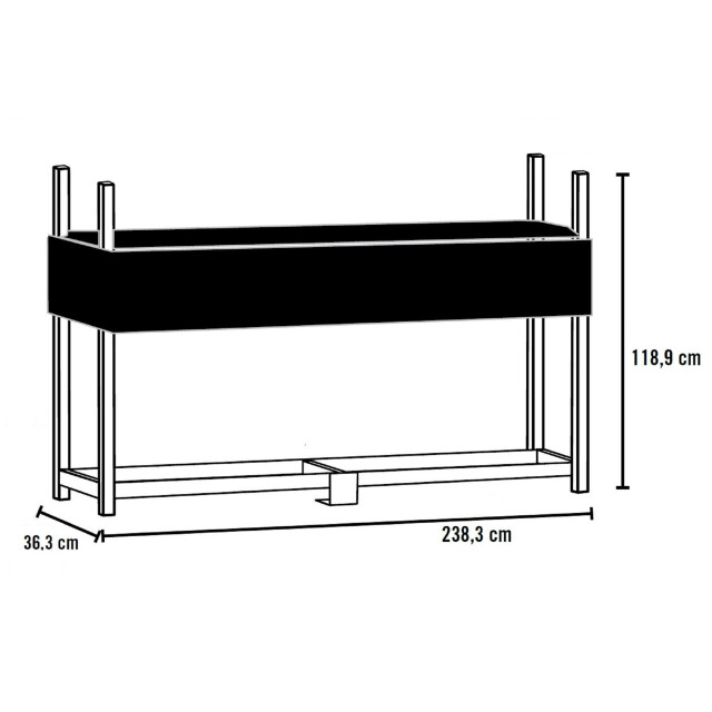 ShelterLogic ® houtopslagrek xl met hoes sl90381 brandhoutrek 36x239x119 cm 3047862 large