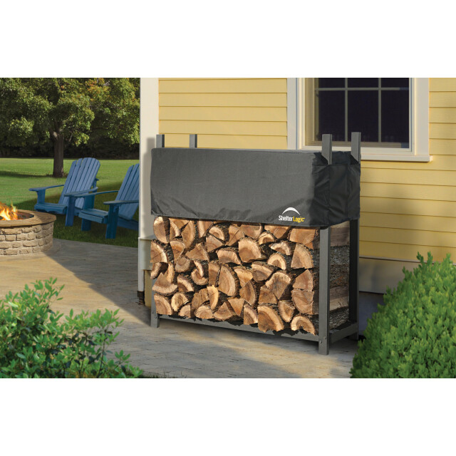 ShelterLogic Sl90380 houtopslagrek brandhoutrek met afdak 36x120x119 cm 3047863 large