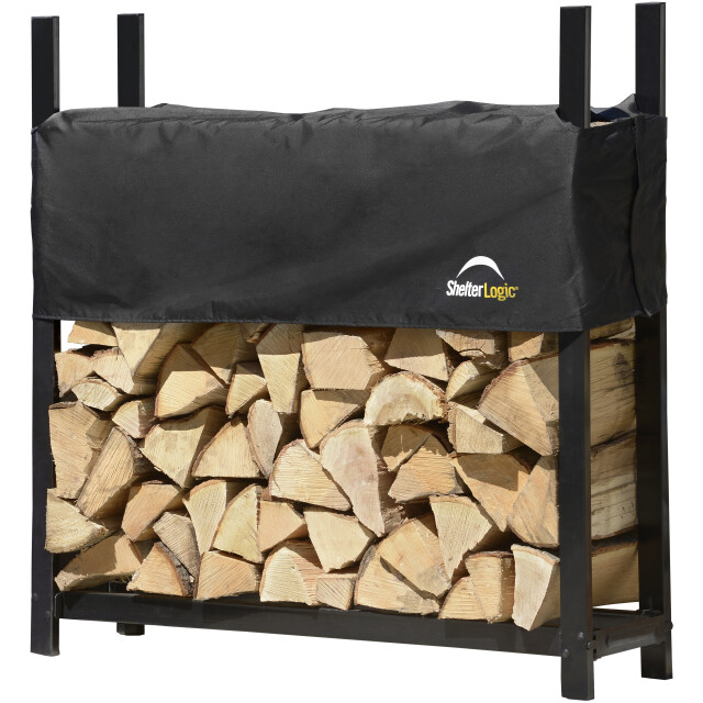 ShelterLogic Sl90380 houtopslagrek brandhoutrek met afdak 36x120x119 cm 3047863 large