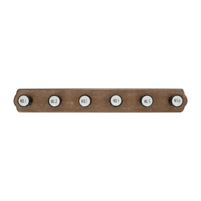 Boltze Klassieke kapstok met 6 keramieke haken 66x9x8 cm 3049037 large