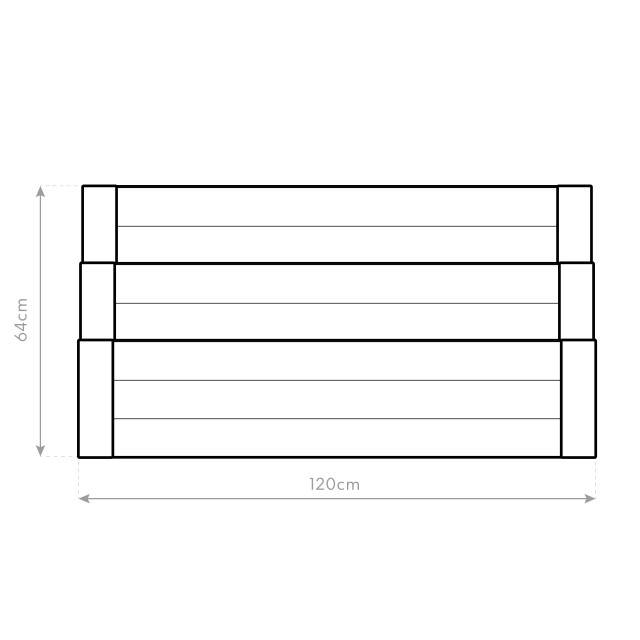 Westmann Plantenbak wmth120 bloembak moestuin 120x99x52 cm 3047624 large