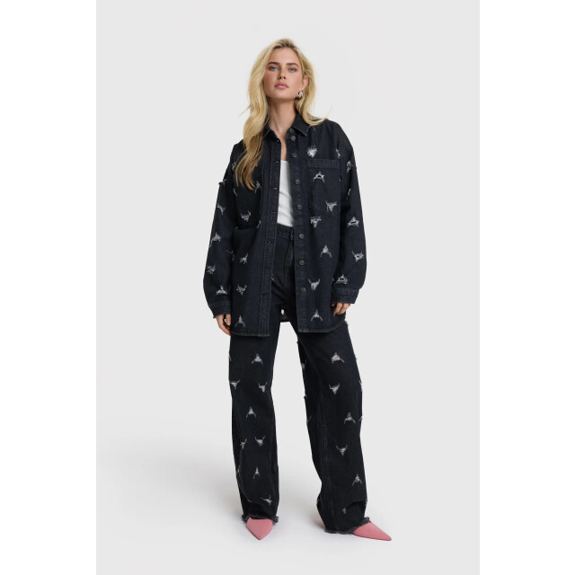 Alix The Label 2412113950 destroyed denim pants 2412113950 destroyed denim pants large