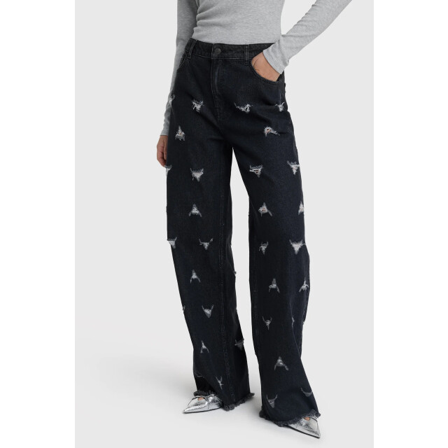 Alix The Label 2412113950 destroyed denim pants 2412113950 destroyed denim pants large