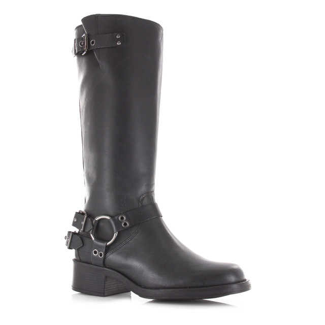 Poelman Hoge leren biker boots met rits cowboy laarzen dames LPMODULAR-38POE large