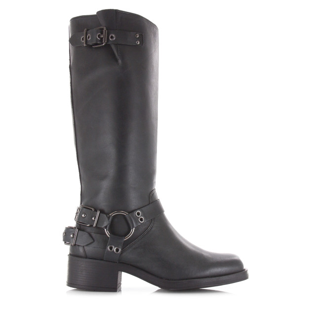 Poelman Hoge leren biker boots met rits cowboy laarzen dames LPMODULAR-38POE large