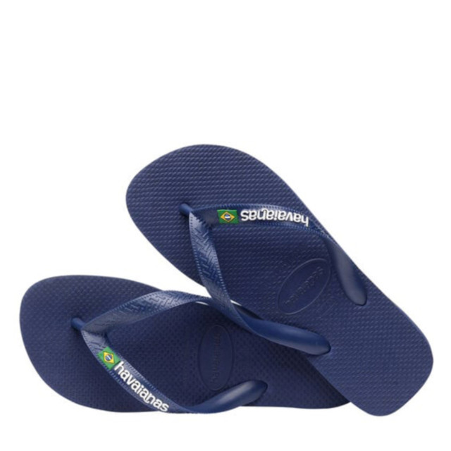 Havaianas brasil logo navy blue teenslippers unisex 4110850 0555-navy large