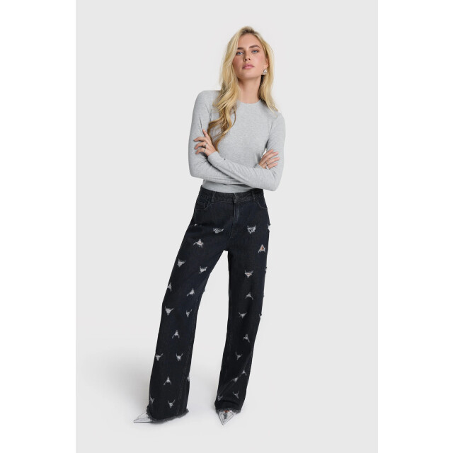 Alix The Label 2412113950 destroyed denim pants 2412113950 destroyed denim pants large