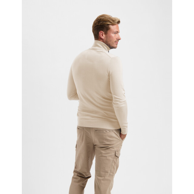Saint Steve Cas 19480 40002 peach melange heren trui half zip 40002 Peach Melange/CAS 19480 large