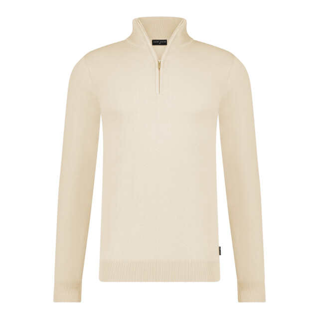 Saint Steve Cas 19480 40002 peach melange heren trui half zip 40002 Peach Melange/CAS 19480 large
