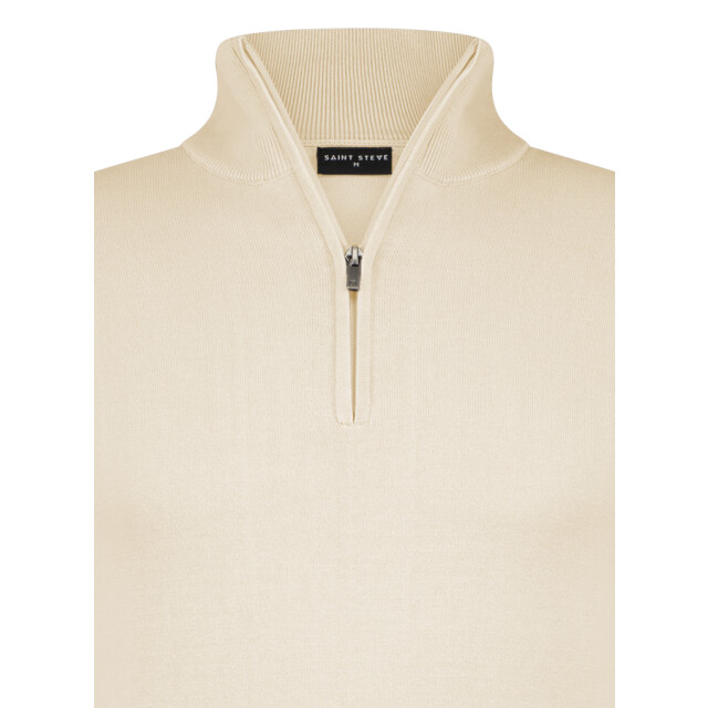 Saint Steve Cas 19480 40002 peach melange heren trui half zip 40002 Peach Melange/CAS 19480 large