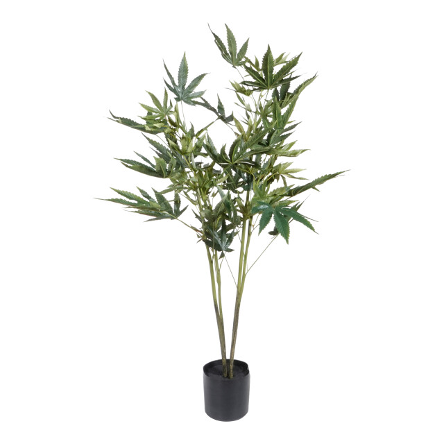Kopu ® kunstplant hennep 90 cm met zwarte pot 73 bladeren 2612719 large