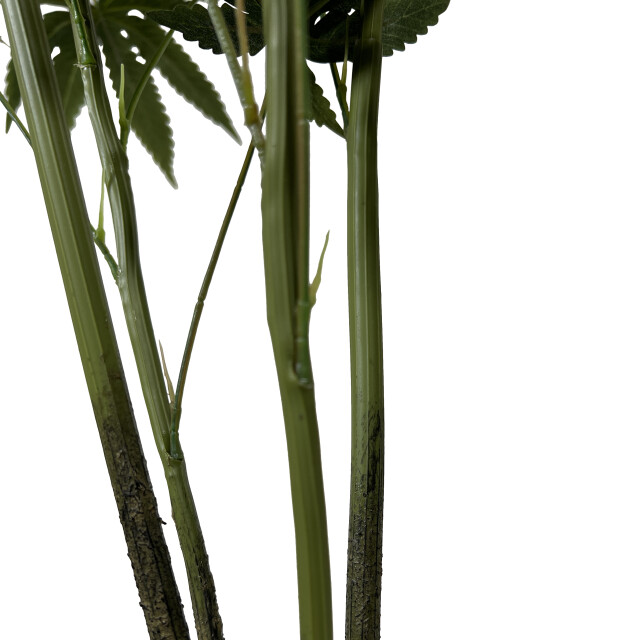 Kopu ® kunstplant hennep 90 cm met zwarte pot 73 bladeren 2612719 large
