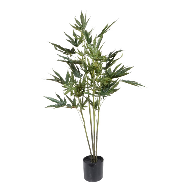 Kopu ® kunstplant hennep 90 cm met zwarte pot 73 bladeren 2612719 large