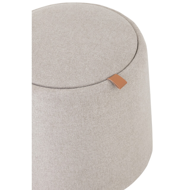 J-Line poef/bijzettafel rond textiel/hout 43.5x43.5x42.5cm 2999241 large